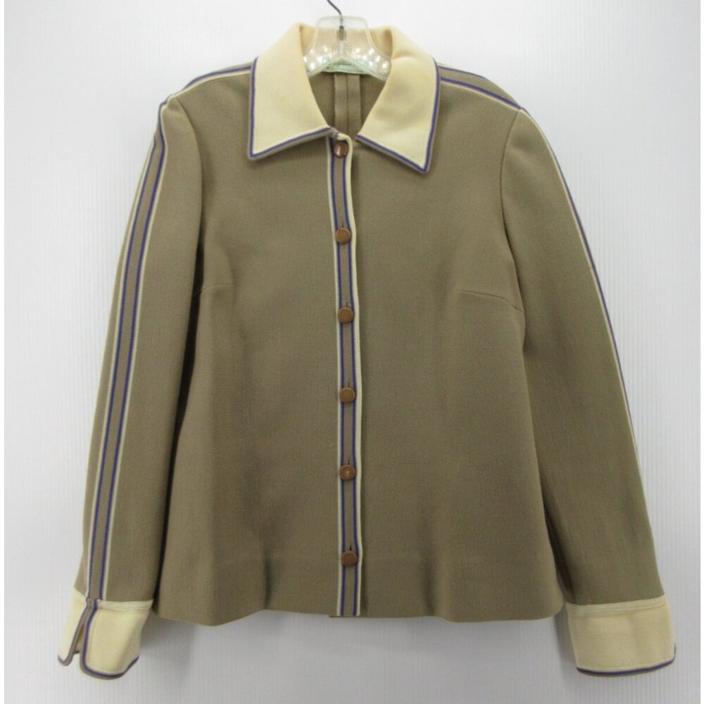 VINTAGE Gino Paoli Jacket 12 Wool 70s Mod Retro Button Up Italy *